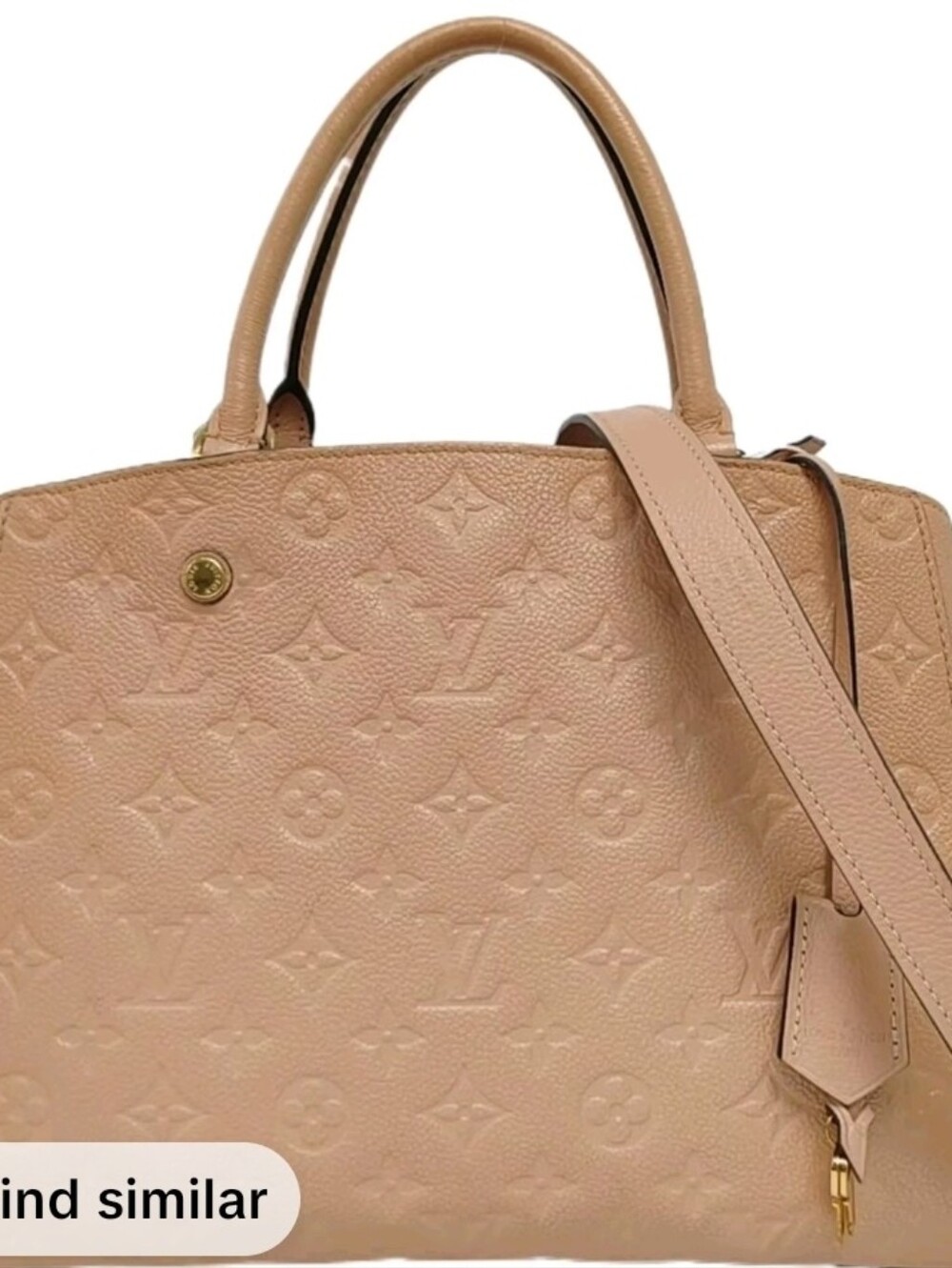 Pre-owned Louis Vuitton Leather Tote bags Montaigne BB Bag in Beige Monogram